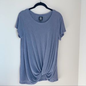 Women’s Blue T-Shirt with Tie Knot, Size S